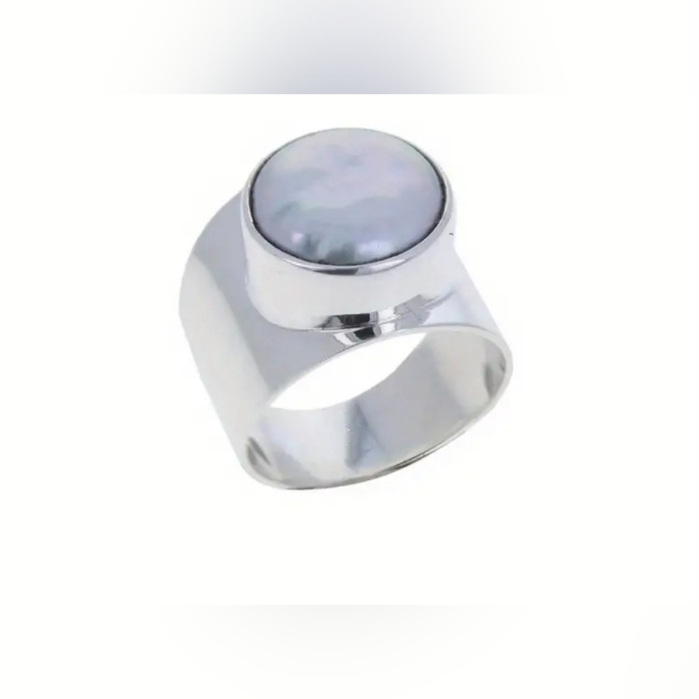 Moonstone silver ring. - Picture 2 of 6